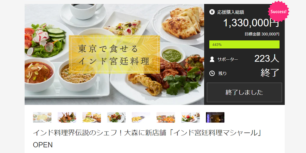 We succeeded in crowdfunding "Makuake".